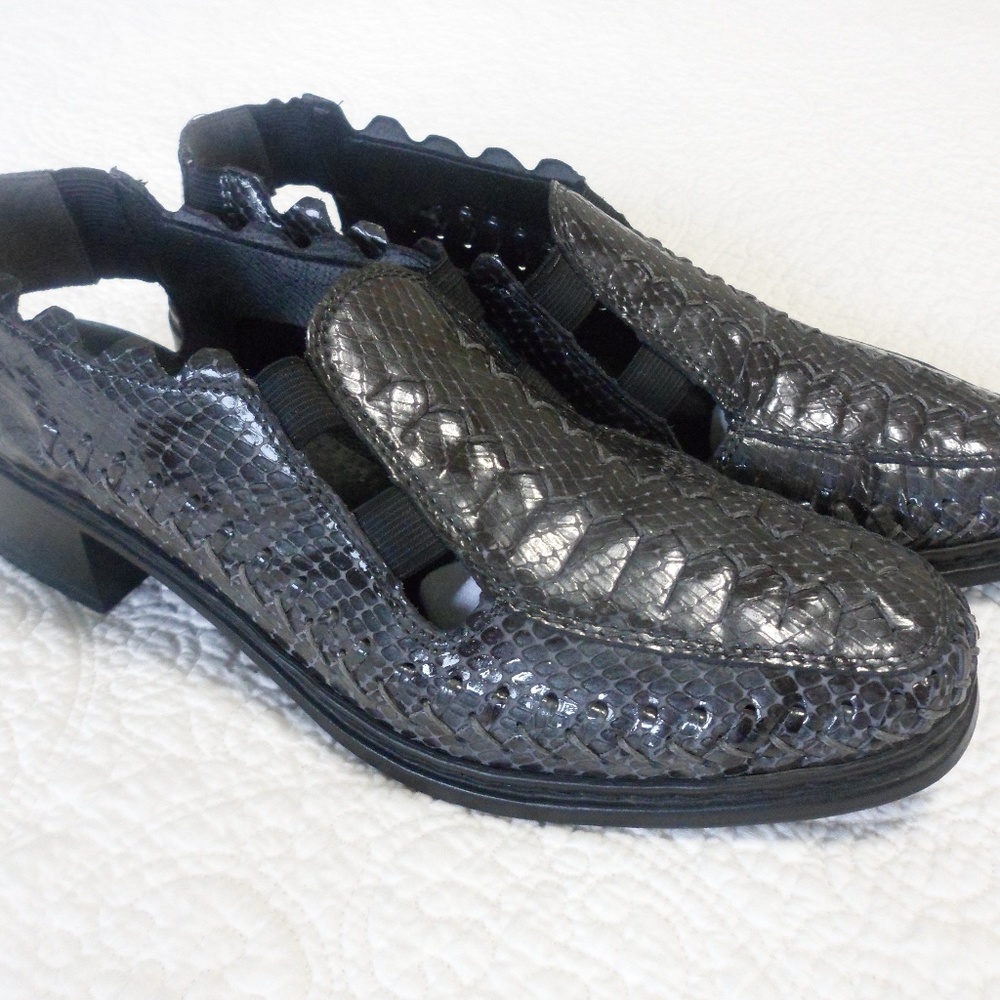 Rieker leather sling back shoes